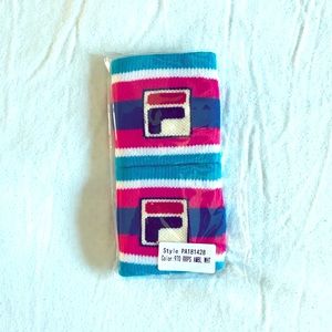 One pair of Fila Sweat wristbands.